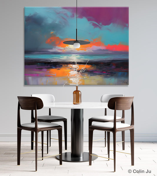 Contemporary Wall Art Paintings, Abstract Landscape Paintings for Living Room, Landscape Canvas Art, Large Acrylic Paintings on Canvas-Grace Painting Crafts