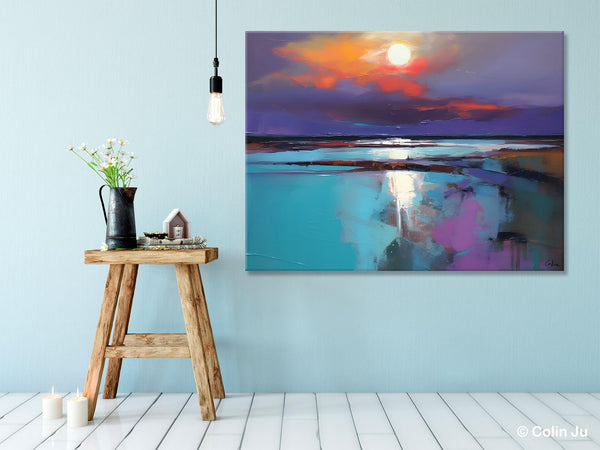 Original Landscape Abstract Painting, Simple Wall Art Ideas, Living Room Abstract Paintings, Large Landscape Canvas Paintings, Buy Art Online-Grace Painting Crafts