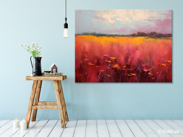 Original Landscape Paintings, Oversized Modern Wall Art Paintings, Modern Acrylic Artwork on Canvas, Large Abstract Painting for Living Room-Grace Painting Crafts