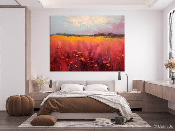 Original Landscape Paintings, Oversized Modern Wall Art Paintings, Modern Acrylic Artwork on Canvas, Large Abstract Painting for Living Room-Grace Painting Crafts