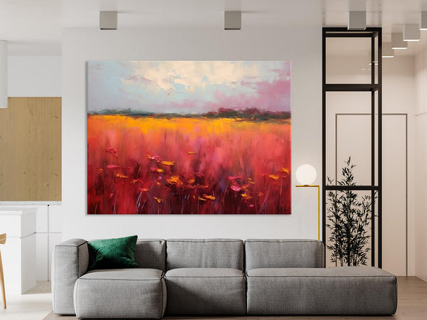 Original Landscape Paintings, Oversized Modern Wall Art Paintings, Modern Acrylic Artwork on Canvas, Large Abstract Painting for Living Room-Grace Painting Crafts