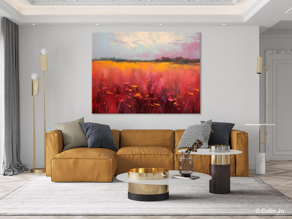 Original Landscape Paintings, Oversized Modern Wall Art Paintings, Modern Acrylic Artwork on Canvas, Large Abstract Painting for Living Room-Grace Painting Crafts