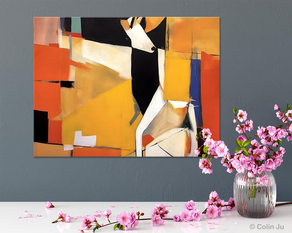 Extra Large Paintings for Living Room, Hand Painted Wall Art Paintings, Original Abstract Acrylic Painting, Abstract Wall Art for Dining Room-Grace Painting Crafts