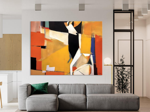 Extra Large Paintings for Living Room, Hand Painted Wall Art Paintings, Original Abstract Acrylic Painting, Abstract Wall Art for Dining Room-Grace Painting Crafts