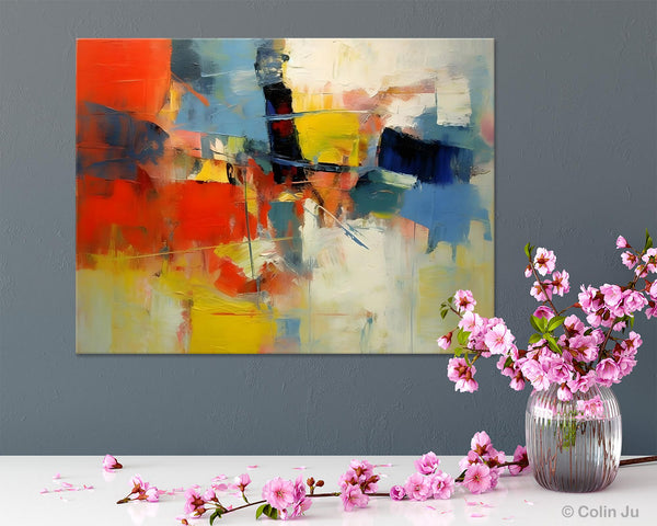 Acrylic Paintings on Canvas, Large Paintings Behind Sofa, Palette Knife Paintings, Abstract Painting for Living Room, Original Modern Paintings-Grace Painting Crafts
