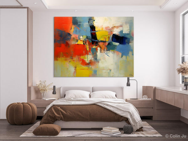 Acrylic Paintings on Canvas, Large Paintings Behind Sofa, Palette Knife Paintings, Abstract Painting for Living Room, Original Modern Paintings-Grace Painting Crafts
