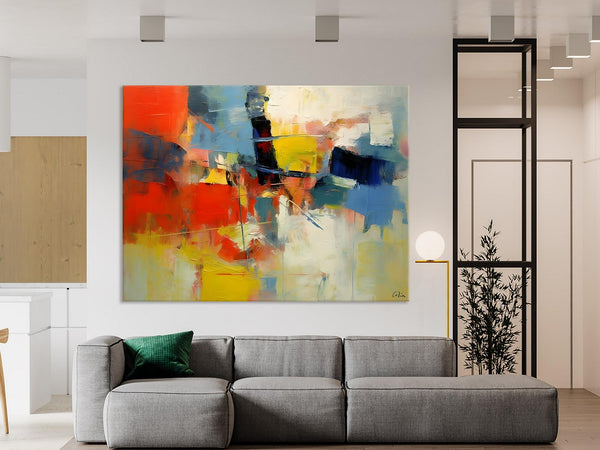 Acrylic Paintings on Canvas, Large Paintings Behind Sofa, Palette Knife Paintings, Abstract Painting for Living Room, Original Modern Paintings-Grace Painting Crafts