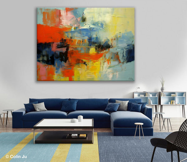 Modern Canvas Painting, Living Room Wall Art Ideas, Buy Abstract Art Online, Heavy Texture Art, Original Acrylic Painting on Canvas-Grace Painting Crafts