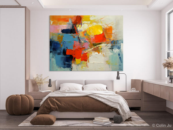 Abstract Acrylic Paintings for Living Room, Original Modern Contemporary Artwork, Buy Paintings Online, Oversized Canvas Artwork-Grace Painting Crafts
