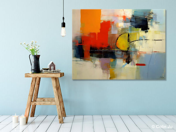 Acrylic Painting for Bedroom, Modern Canvas Painting, Palette Knife Artwork, Original Abstract Acrylic Paintings, Hand Painted Canvas Art-Grace Painting Crafts