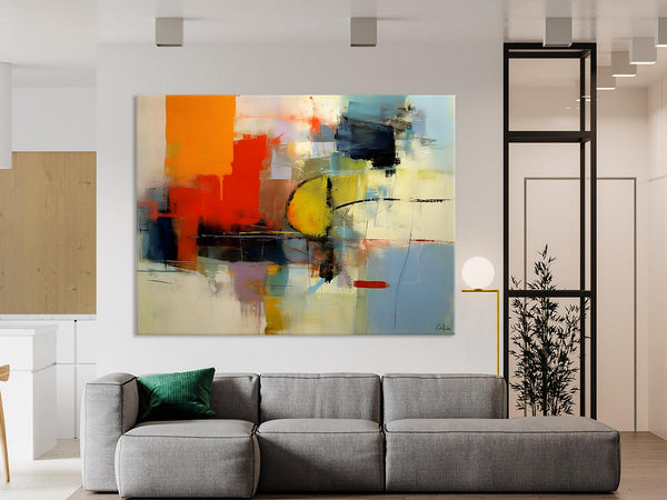 Acrylic Painting for Bedroom, Modern Canvas Painting, Palette Knife Artwork, Original Abstract Acrylic Paintings, Hand Painted Canvas Art-Grace Painting Crafts