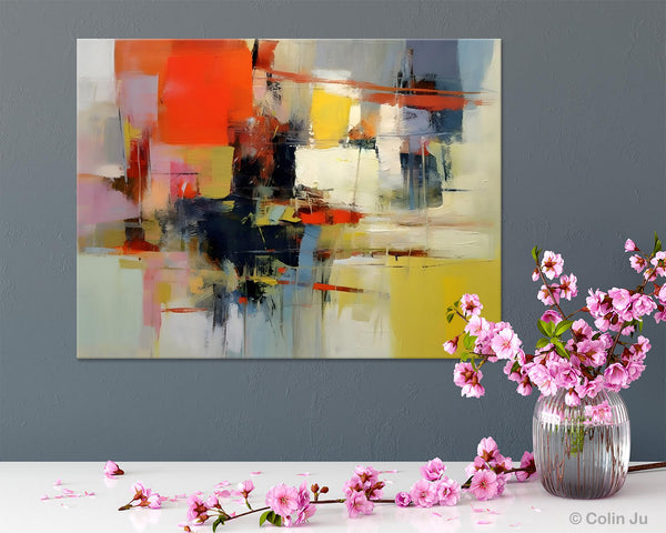 Large Acrylic Painting, Huge Paintings for Living Room, Hand Painted Wall Art Painting, Original Modern Canvas Artwork-Grace Painting Crafts