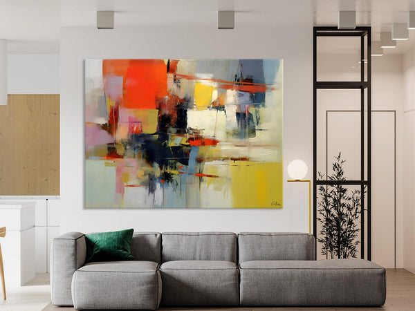 Large Acrylic Painting, Huge Paintings for Living Room, Hand Painted Wall Art Painting, Original Modern Canvas Artwork-Grace Painting Crafts