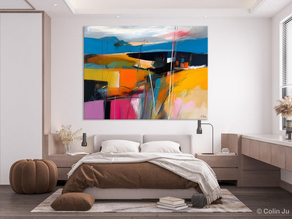 Large Painting on Canvas, Buy Large Paintings Online, Simple Modern Art, Original Contemporary Abstract Art, Bedroom Canvas Painting Ideas-Grace Painting Crafts