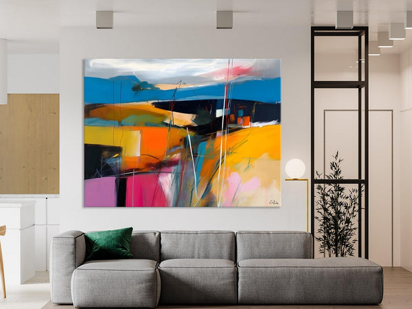 Large Painting on Canvas, Buy Large Paintings Online, Simple Modern Art, Original Contemporary Abstract Art, Bedroom Canvas Painting Ideas-Grace Painting Crafts