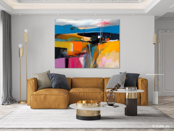 Large Painting on Canvas, Buy Large Paintings Online, Simple Modern Art, Original Contemporary Abstract Art, Bedroom Canvas Painting Ideas-Grace Painting Crafts