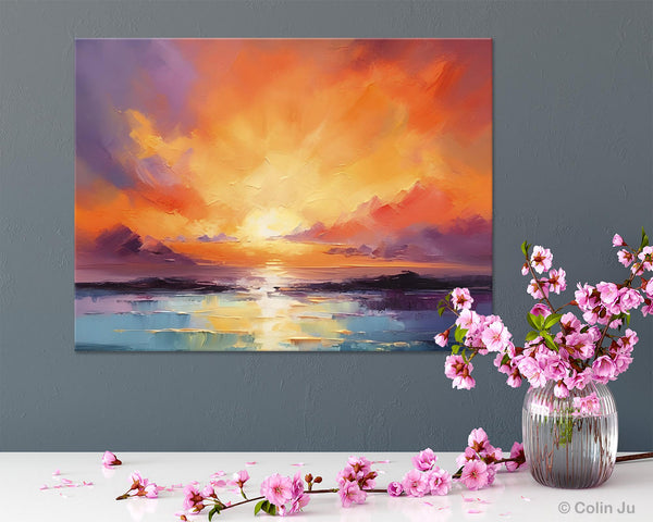 Large Art Painting for Living Room, Original Landscape Canvas Art, Oversized Landscape Wall Art Paintings, Contemporary Acrylic Painting on Canvas-Grace Painting Crafts