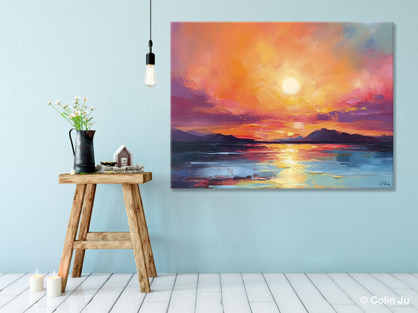 Simple Wall Art Ideas, Original Landscape Abstract Painting, Dining Room Abstract Paintings, Large Landscape Canvas Paintings, Buy Art Online-Grace Painting Crafts