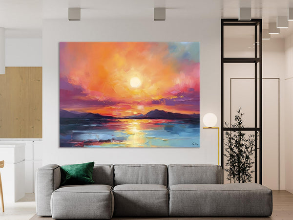 Simple Wall Art Ideas, Original Landscape Abstract Painting, Dining Room Abstract Paintings, Large Landscape Canvas Paintings, Buy Art Online-Grace Painting Crafts