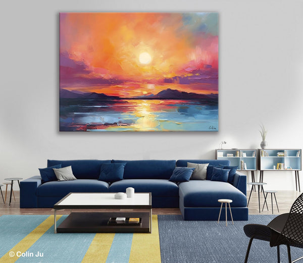 Simple Wall Art Ideas, Original Landscape Abstract Painting, Dining Room Abstract Paintings, Large Landscape Canvas Paintings, Buy Art Online-Grace Painting Crafts