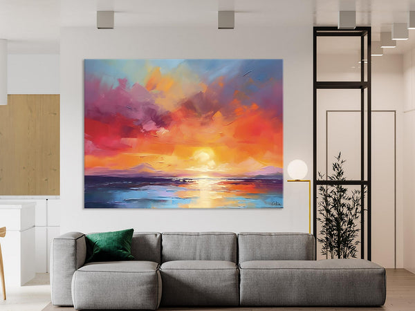 Original Abstract Wall Art, Landscape Acrylic Art, Large Abstract Painting for Living Room, Landscape Canvas Art, Hand Painted Canvas Art-Grace Painting Crafts