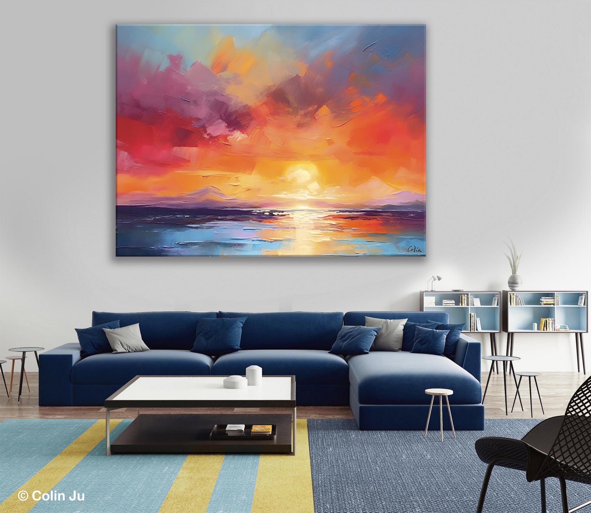 Original Abstract Wall Art, Landscape Acrylic Art, Large Abstract Painting for Living Room, Landscape Canvas Art, Hand Painted Canvas Art-Grace Painting Crafts