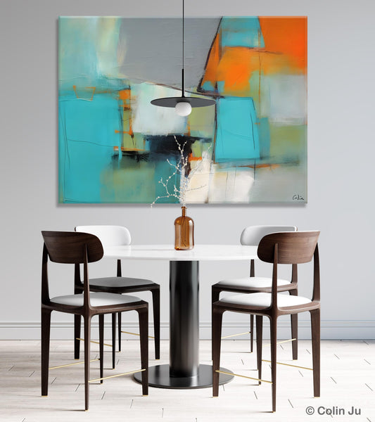 Dining Room Canvas Painting, Original Modern Acrylic Paintings, Contemporary Abstract Artwork, Large Canvas Painting for Office-Grace Painting Crafts