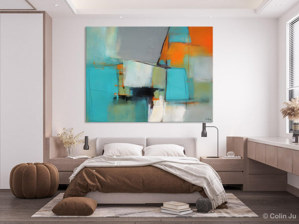 Dining Room Canvas Painting, Original Modern Acrylic Paintings, Contemporary Abstract Artwork, Large Canvas Painting for Office-Grace Painting Crafts