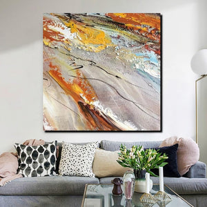 Living Room Modern Paintings, Simple Abstract Paintings, Abstract Contemporary Paintings, Heavy Texture Painting, Hand Painted Canvas Art-Grace Painting Crafts