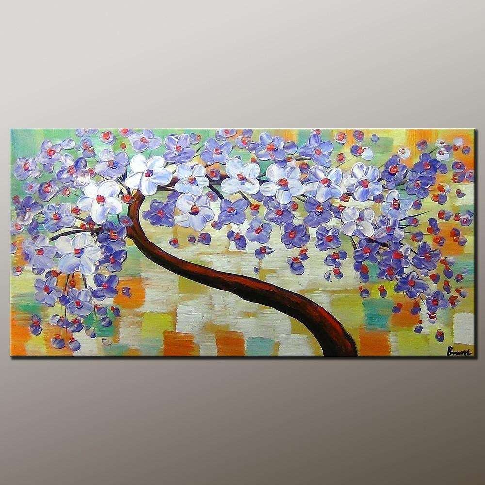 Abstract Landscape Painting, Tree Art, Art Painting, Abstract Art Painting, Canvas Wall Art, Bedroom Wall Art, Canvas Art, Modern Art, Contemporary Art-Grace Painting Crafts