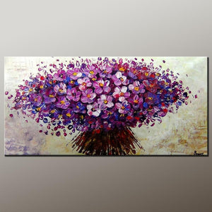 Flower Art, Acrylic Painting, Heavy Texture Painting, Canvas Art, Modern Art, Contemporary Art, Ready to Hang-Grace Painting Crafts