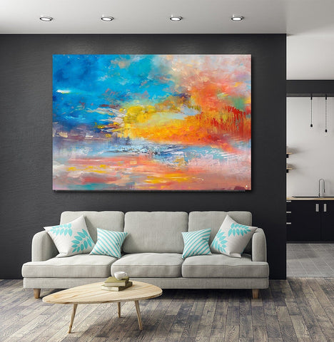 Large Paintings for Living Room, Buy Paintings Online, Wall Art Paintings for Bedroom, Simple Modern Art, Simple Abstract Art-Grace Painting Crafts