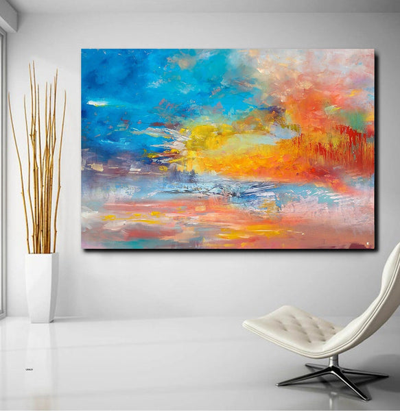 Large Paintings for Living Room, Buy Paintings Online, Wall Art Paintings for Bedroom, Simple Modern Art, Simple Abstract Art-Grace Painting Crafts