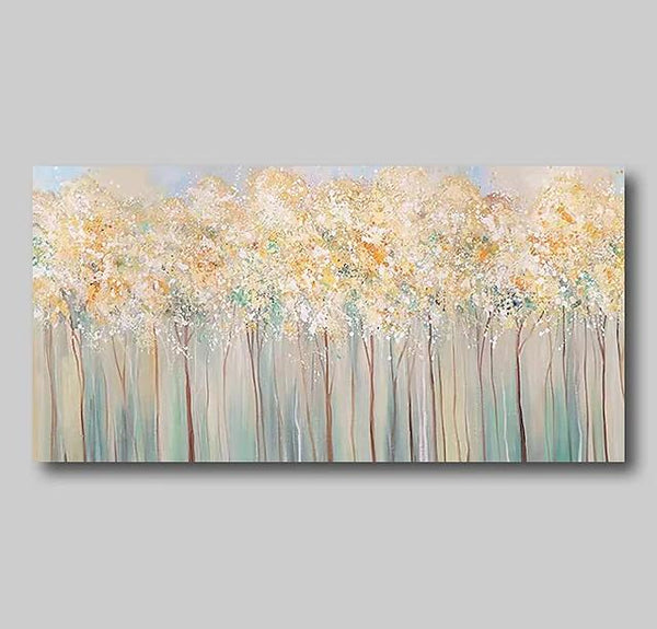 Forest Tree Paintings, Modern Wall Art Paintings, Simple Acrylic Paintings for Dining Room-Grace Painting Crafts