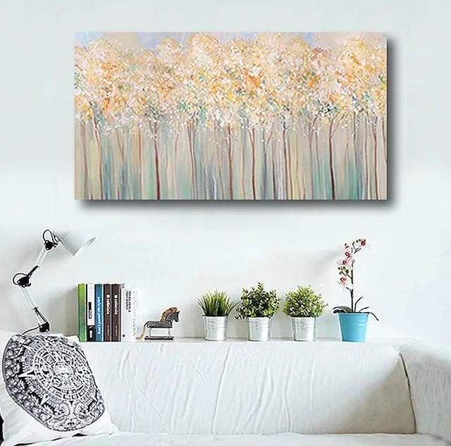 Forest Tree Paintings, Modern Wall Art Paintings, Simple Acrylic Paintings for Dining Room-Grace Painting Crafts