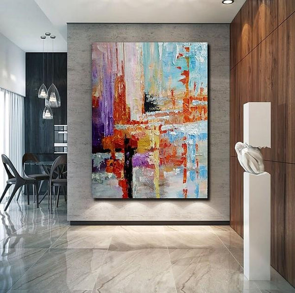 Simple Modern Art, Extra Large Wall Art Paintings, Simple Abstract Painting, Large Paintings for Bedroom-Grace Painting Crafts