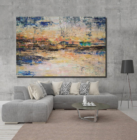 Acrylic Paintings for Living Room, Simple Modern Art, Abstract Acrylic Painting, Contemporary Wall Art Paintings, Buy Paintings Online-Grace Painting Crafts