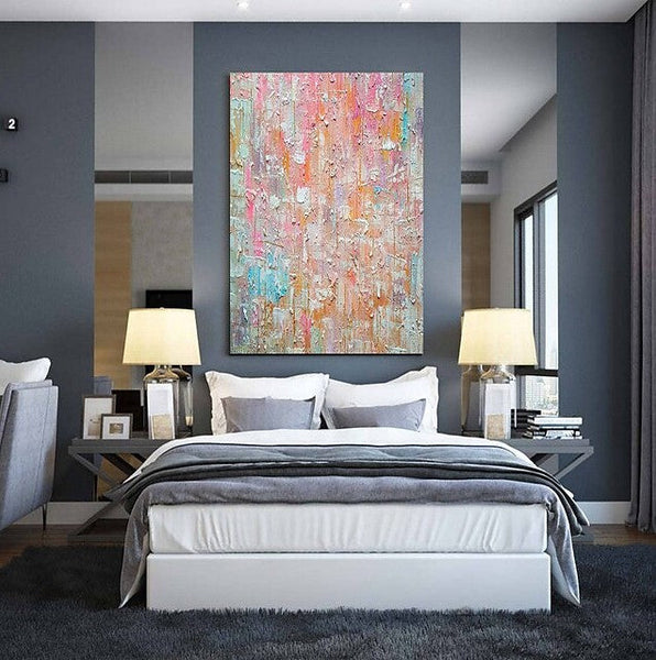 Large Paintings for Dining Room, Acrylic Painting on Canvas, Wall Art Paintings for Bedroom, Simple Modern Art, Simple Abstract Art-Grace Painting Crafts