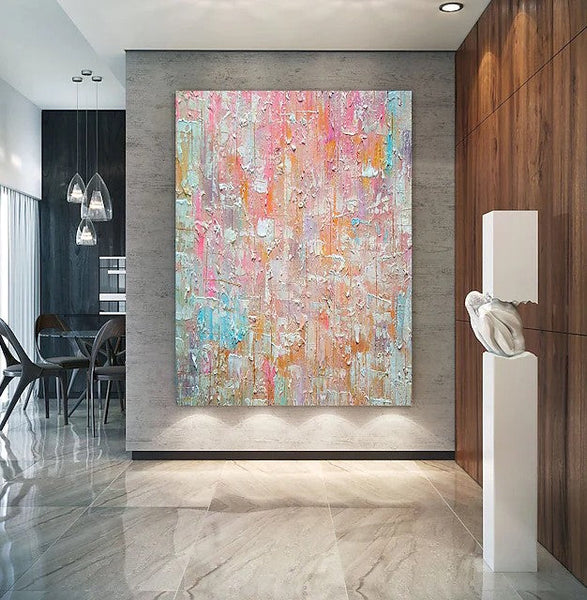 Large Paintings for Dining Room, Acrylic Painting on Canvas, Wall Art Paintings for Bedroom, Simple Modern Art, Simple Abstract Art-Grace Painting Crafts