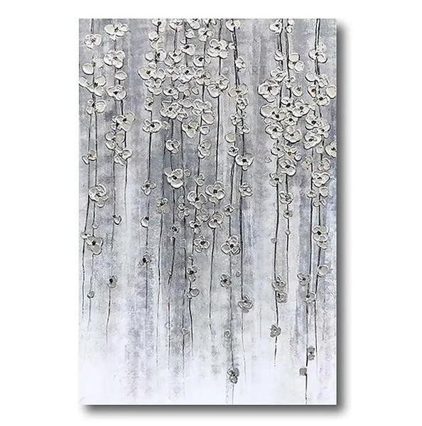 Abstract Flower Painting, Flower Acrylic Painting, Canvas Painting Flower, Paintings for Bedroom, Simple Modern Acrylic Paintings-Grace Painting Crafts