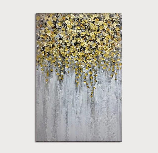 Abstract Flower Painting, Flower Acrylic Painting, Canvas Painting Flower, Paintings for Dining Room, Simple Modern Acrylic Paintings-Grace Painting Crafts