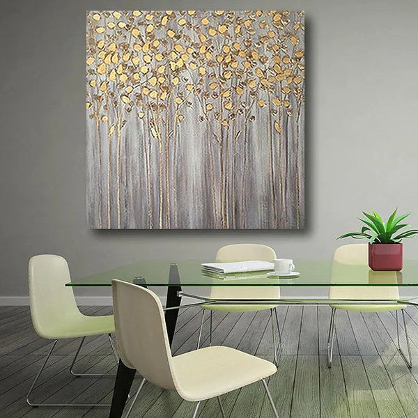 Birch Tree Paintings, Easy Painting Ideas for Bedroom, Acrylic Painting on Canvas, Large Acrylic Canvas Paintings, Huge Painting for Sale-Grace Painting Crafts