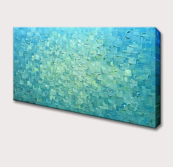 Modern Paintings for Living Room, Large Acrylic Paintings for Bedroom, Simple Wall Art Paintings, Impasto Artwork, Blue Abstract Paintings-Grace Painting Crafts