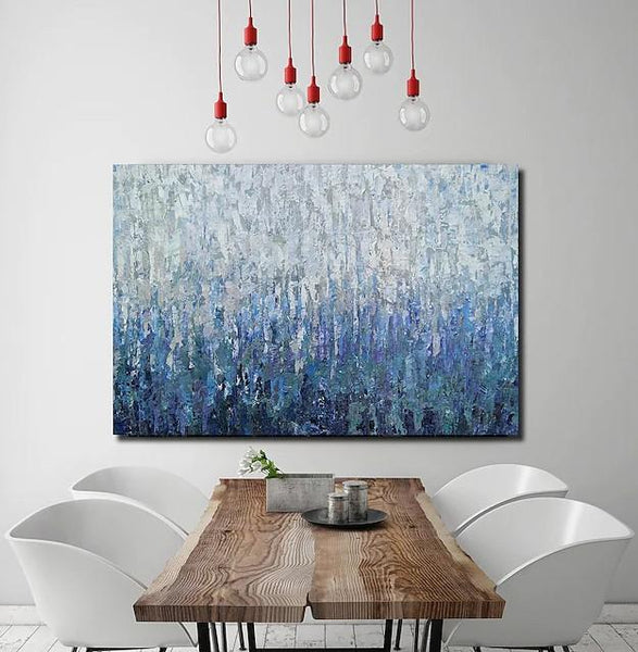 Simple Painting Ideas for Bedroom, Palette Knife Paintings, Hand Painted Canvas Art, Modern Paintings for Living Room-Grace Painting Crafts