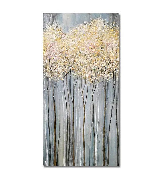 Modern Abstract Art Paintings, Tree Wall Art Paintings, Acrylic Paintings for Dining Room, Hand Painted Art, Abstract Landscape Paintings, Bedroom Wall Art Ideas-Grace Painting Crafts
