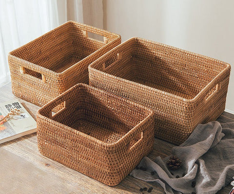 Storage Basket for Shelves, Rectangle Storage Basket for Toys, Storage Baskets for Bathroom, Kitchen Storage Baskets-Grace Painting Crafts