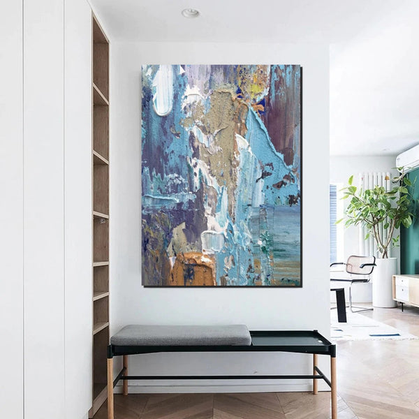 Hand Painted Wall Painting, Abstract Acrylic Painting for Bedroom, Simple Modern Abstract Art, Extra Large Painting Ideas for Living Room-Grace Painting Crafts