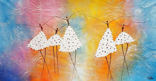 Modern Painting, Abstract Canvas Painting, Acrylic Canvas Painting, Ballet Dancer Painting, Wall Art Painting, Bedroom Canvas Paintings-Grace Painting Crafts
