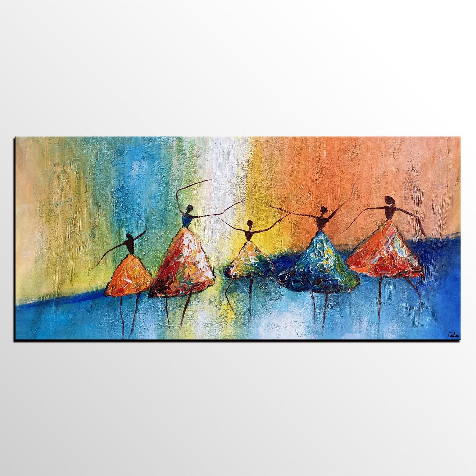 Acrylic Abstract Painting, Ballet Dancer Painting, Abstract Modern Painting, Modern Paintings for Living Room,Custom Art-Grace Painting Crafts