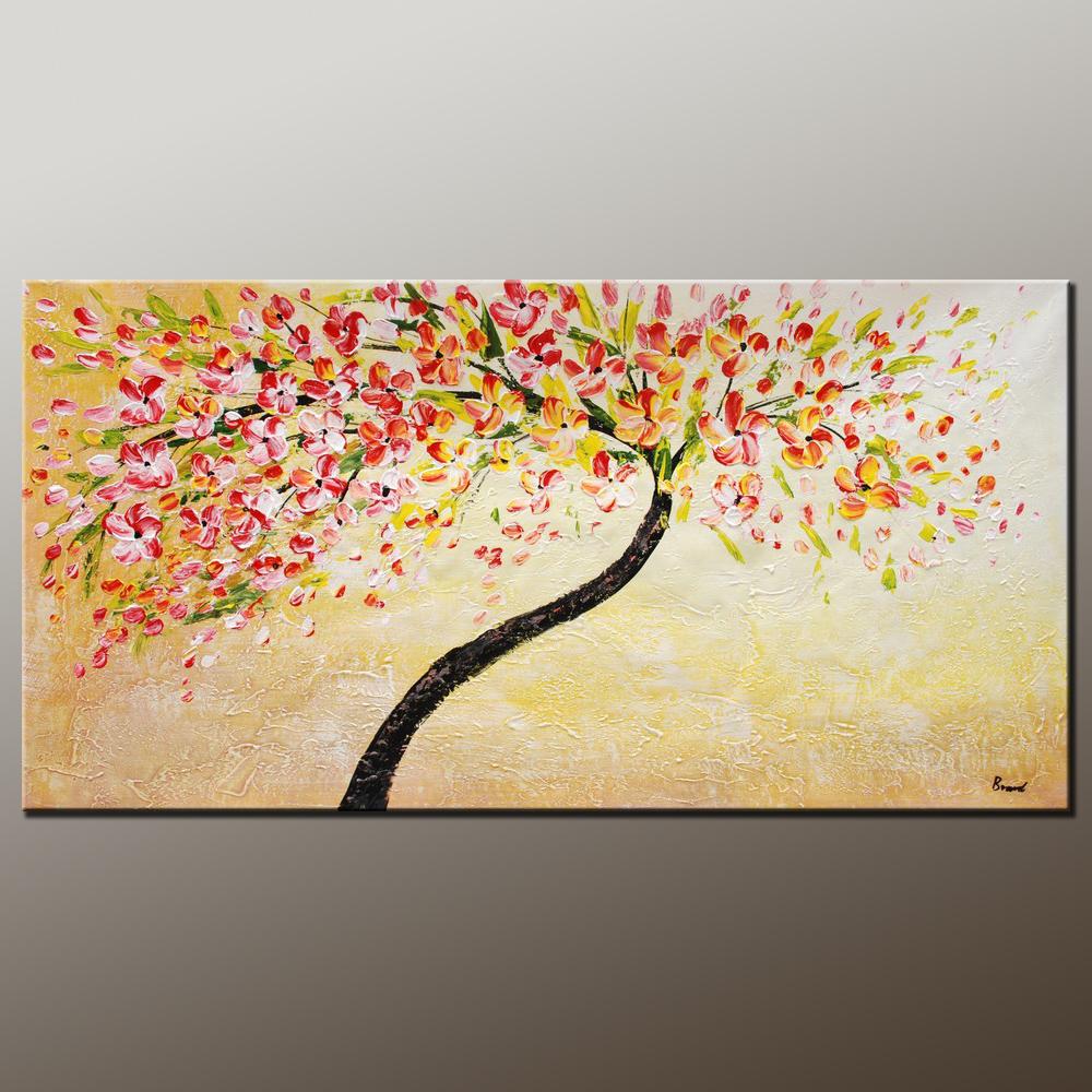 Oil Painting, Heavy Texture Painting, Floral Art, Flower Painting, Canvas Wall Art, Bedroom Wall Art, Canvas Art, Modern Art, Contemporary Art-Grace Painting Crafts
